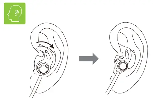 Place earbud