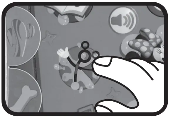 vtech 5540 Disney Mickey Mouse Funhouse Explore and Learn Book - Explore Mode Button