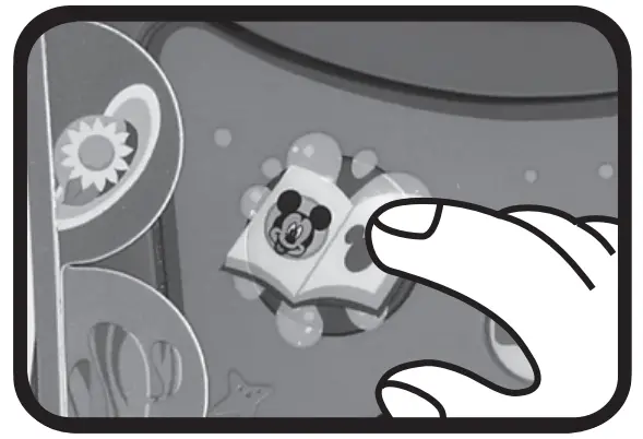 vtech 5540 Disney Mickey Mouse Funhouse Explore and Learn Book - Story Mode Button