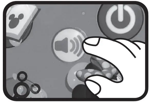 vtech 5540 Disney Mickey Mouse Funhouse Explore and Learn Book - Volume Button