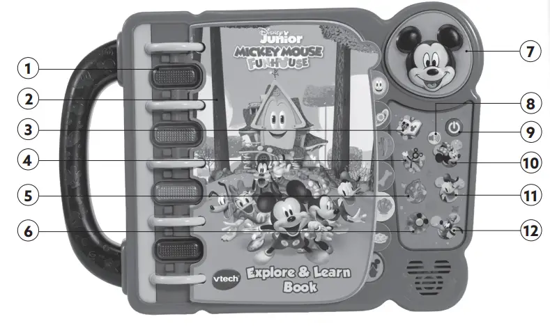 vtech 5540 Disney Mickey Mouse Funhouse Explore and Learn Book - overview