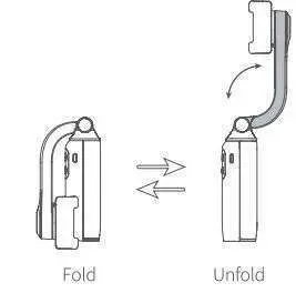 FeiyuTech VIMBLE ONE Foldable Smartphone Gimbal User Guide - Unfold and fold