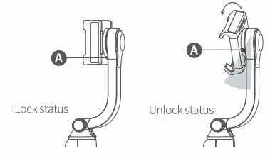 FeiyuTech VIMBLE ONE Foldable Smartphone Gimbal User Guide - Unlock and Lock