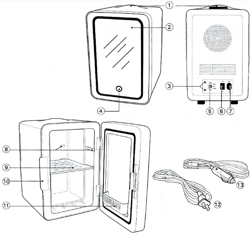 BERLIN BG6101WH Mini Fridge and Warmer - fig 1