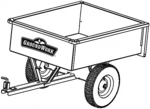 GROUND WORK LC1003TBL Tow-Behind Dump Cart