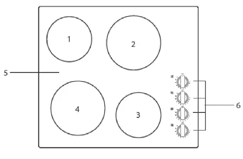 Caple C808C 59cm Frameless Ceramic Hob Black FIG 2