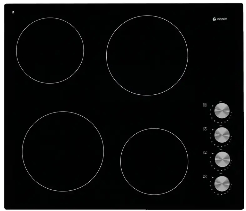 Caple C808C 59cm Frameless Ceramic Hob Black PRODUCT