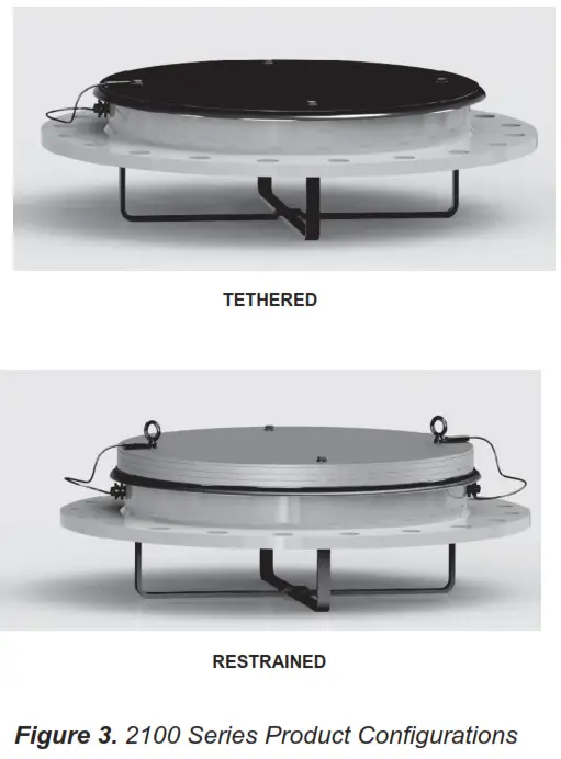 EMERSON 2100 Series Emergency Pressure Relief Vent and Manhole Cover - Figure 3
