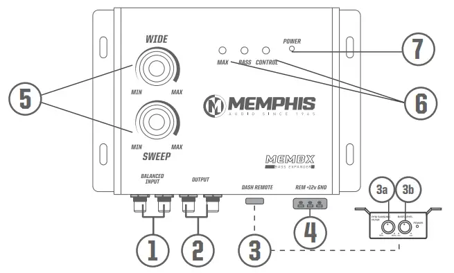 MEMPHIS AUDIO MEMBX Digital Bass Expander - CONTROLS