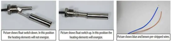 FIG 13 REMOVE THE RUBBER BAND FROM THE LOW LEVEL FLOAT SWITCH.JPG