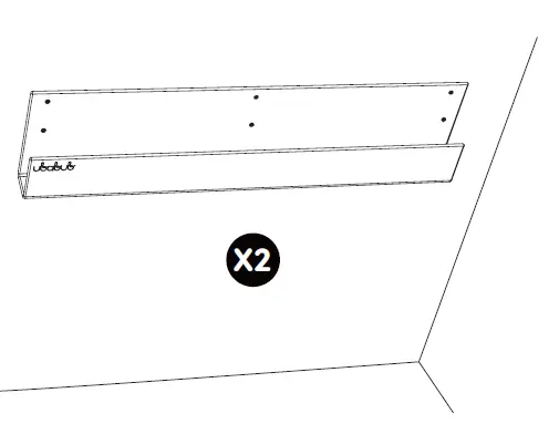 ubabub U0500 Booksee Clear Acrylic Wall Bookshelf 6