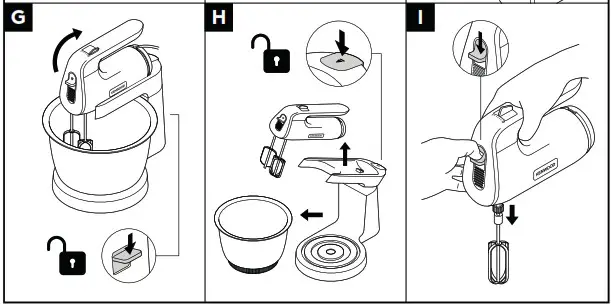 KENWOOD HMP54 Chefette Mixer - overview 4