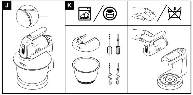 KENWOOD HMP54 Chefette Mixer - overview 5
