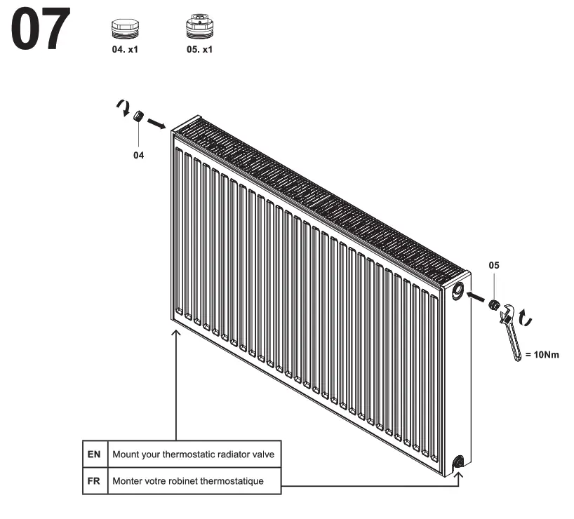SCREWFIX 5249BTU Double Panel Double Convector Radiator 600 x 900mm White - fig 9