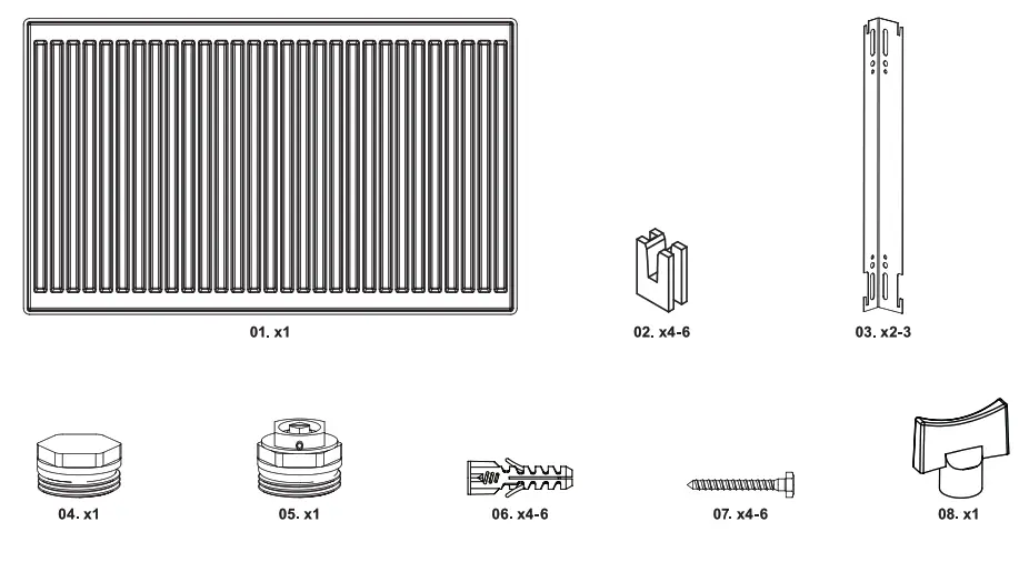 SCREWFIX 5249BTU Double Panel Double Convector Radiator 600 x 900mm White