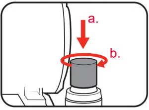 press the regulator dial down