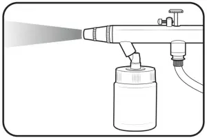 Switch on the air compressor