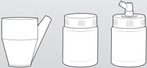 Paint Cup & 2 x Paint Pots