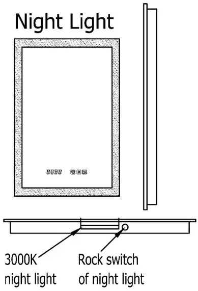 ExBrite Frameless WallMounted LED Light Bathroom Mirror - Figure 7