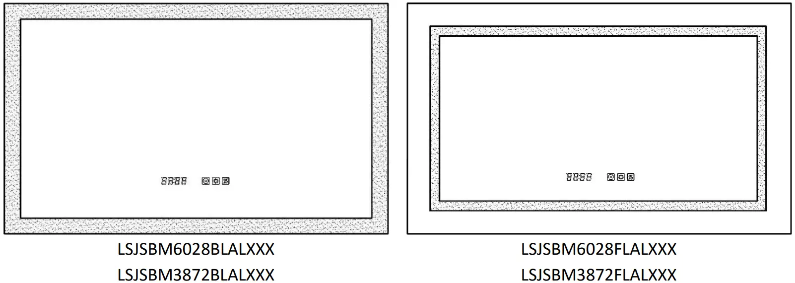 ExBrite Frameless WallMounted LED Light Bathroom Mirror - clock version