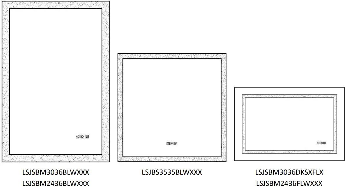 ExBrite Frameless WallMounted LED Light Bathroom Mirror - standard version
