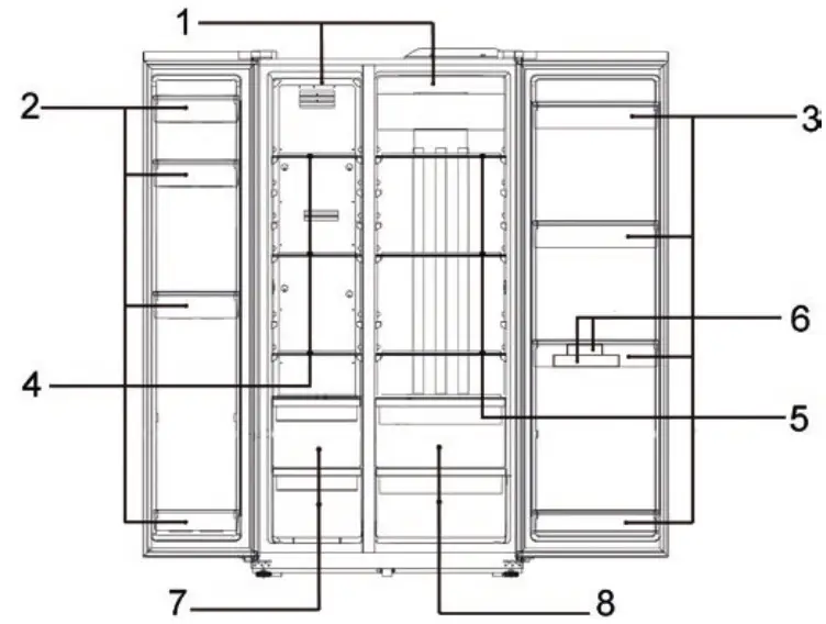 SEVERIN SBS 8991 Fridge Freezer Combination - 1