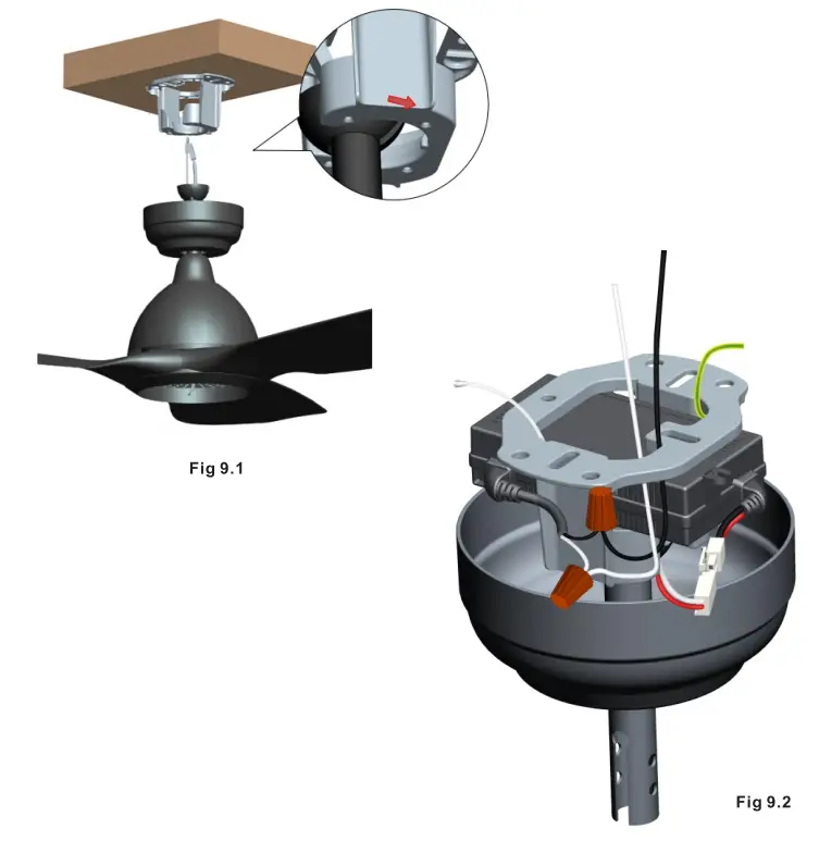 CARRO CES523KL Smart Ceiling Fan - Installing Power