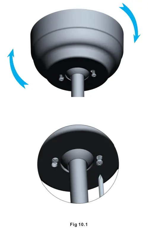 CARRO CES523KL Smart Ceiling Fan - Raise Canopy