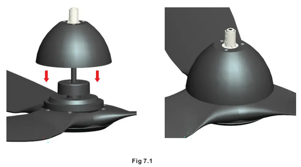 CARRO CES523KL Smart Ceiling Fan - iring cover