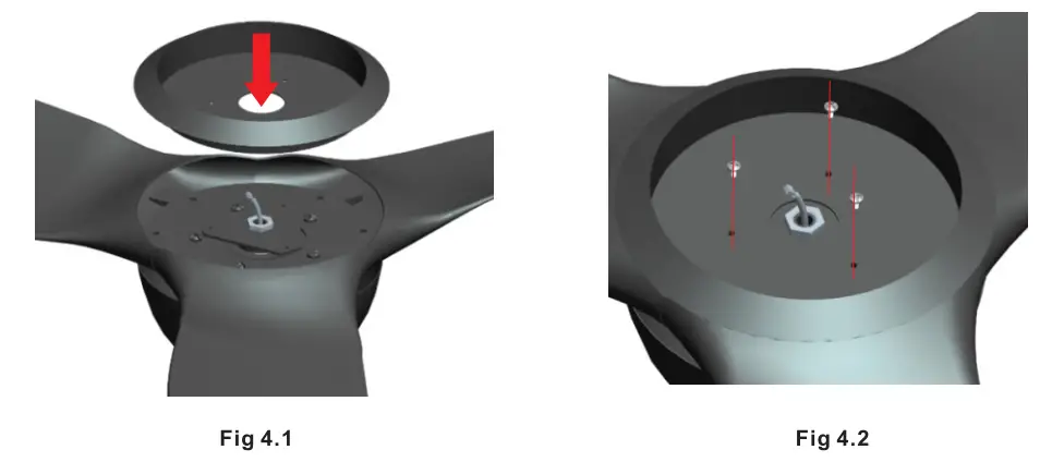 CARRO CES523KL Smart Ceiling Fan - nstall the lamp panel