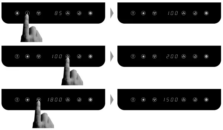 HENDI 239230 Induction Cooker Model 2000 -Capacity mode