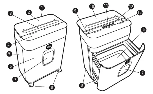 hp-CC8-Slide-Top-Crosscut-Shredder-FIG-1