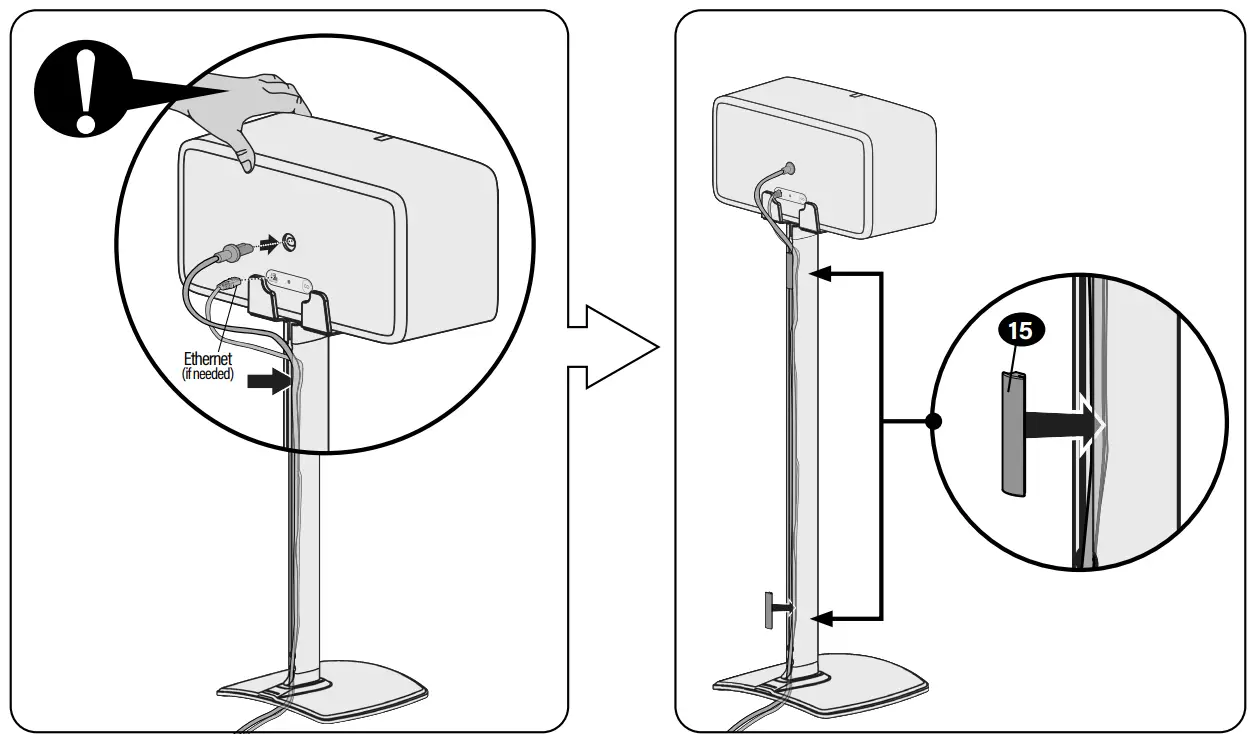 SANUS WSS52 Wireless Speaker Stand - Fig11