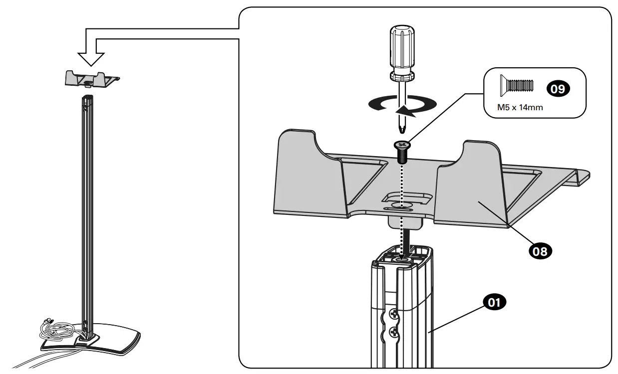 SANUS WSS52 Wireless Speaker Stand - Fig5