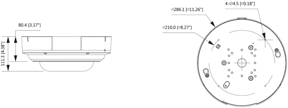 dahua DH IPC PDBW5831N B360 Panoramic Quad View Network Camera - Dimension