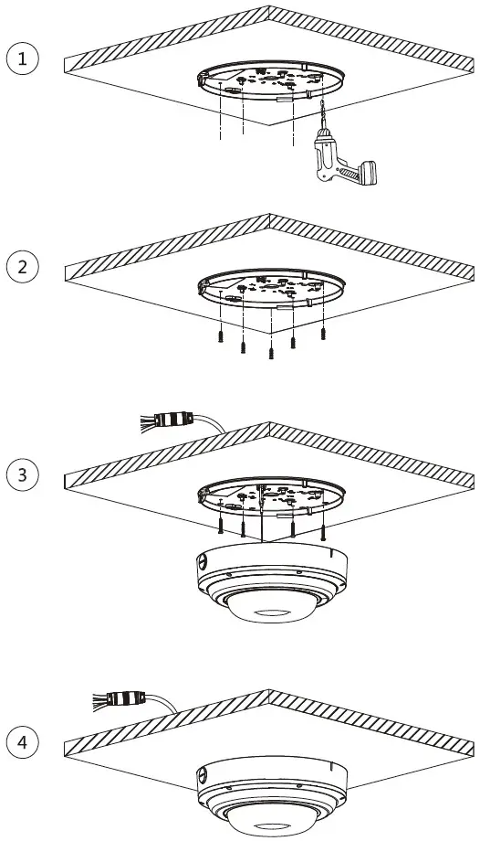dahua DH IPC PDBW5831N B360 Panoramic Quad View Network Camera - Installing Device 4