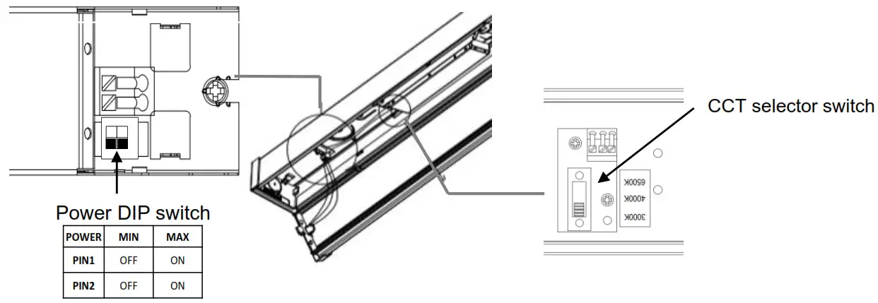 Brilliant 21972 21973 Duncan LED CCT Tri Wattage Batten - WATTAGE