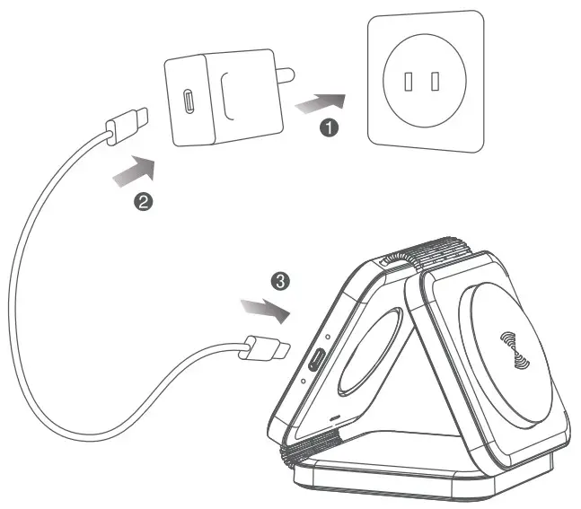 IMPUVERS HM37 3 In 1 Magnetic Wireless Charging Station - FIGURE 2