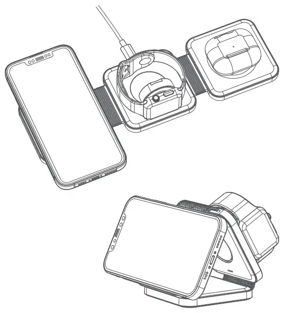 IMPUVERS HM37 3 In 1 Magnetic Wireless Charging Station - FIGURE 3
