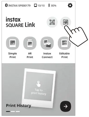 FUJIFILM 16785547 Instax Square Link Smartphone Printer - Camera Mode 1