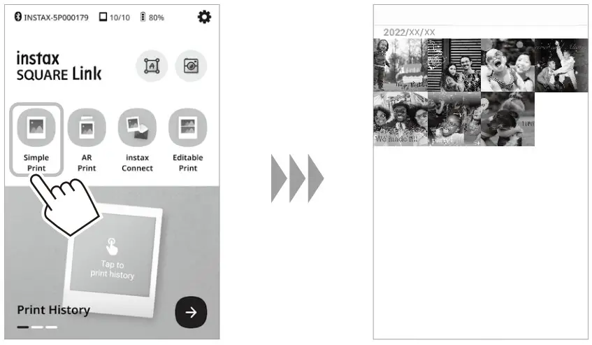 FUJIFILM 16785547 Instax Square Link Smartphone Printer - Together and Printing 14