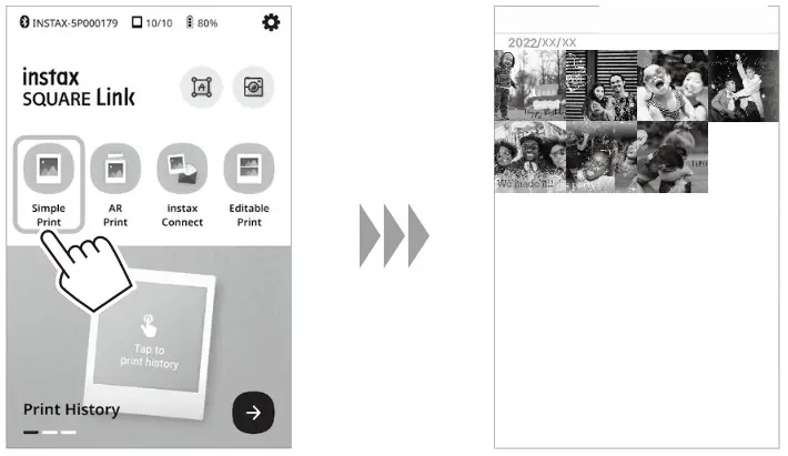 FUJIFILM 16785547 Instax Square Link Smartphone Printer - Together and Printing 19