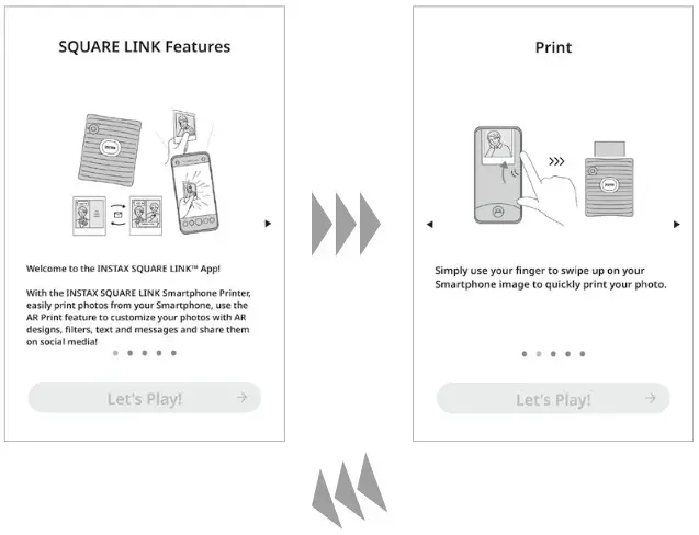 FUJIFILM 16785547 Instax Square Link Smartphone Printer - Together and Printing 6