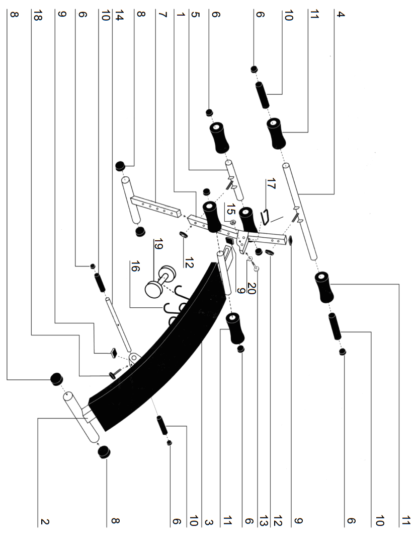 SportPlus SP SUB 001 W SIT UP BANK with 2 15 kg Dumbbels - FIGURE 1