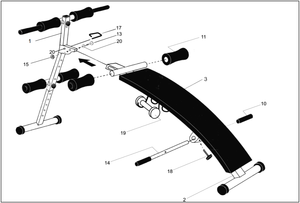 SportPlus SP SUB 001 W SIT UP BANK with 2 15 kg Dumbbels - FIGURE 5