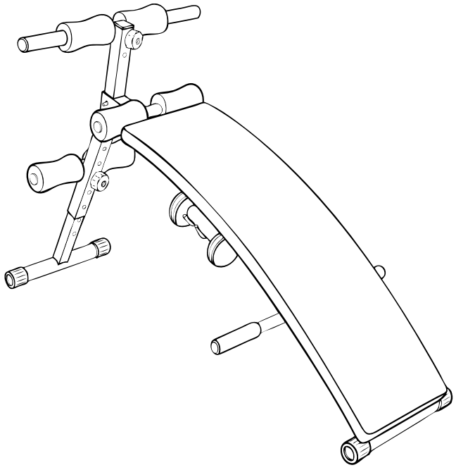 SportPlus SP SUB 001 W SIT UP BANK with 2 15 kg Dumbbels