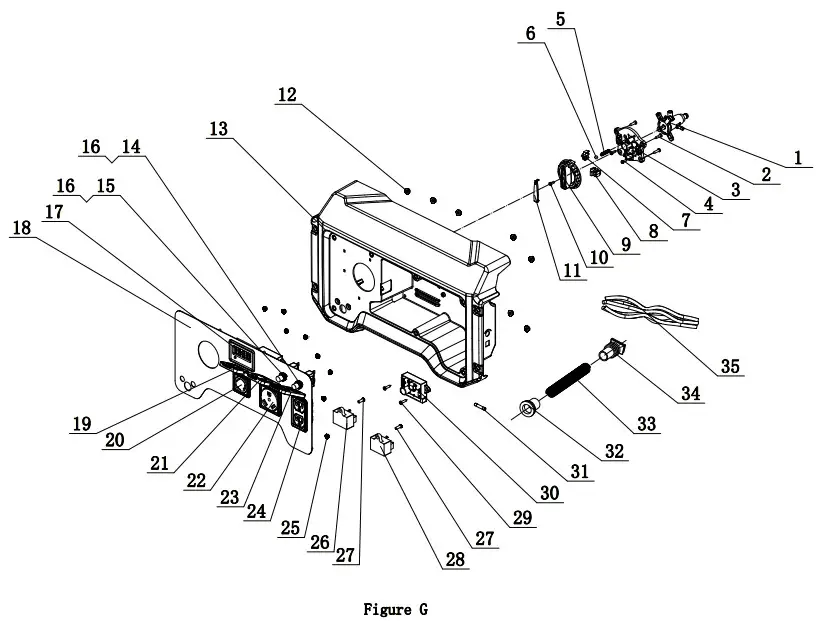 CHAMPION 201076 3650W Dual Fuel Portable Generator-CONTROL PANEL PART DIAGRAM