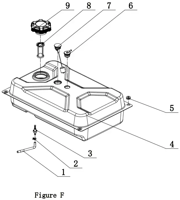 CHAMPION 201076 3650W Dual Fuel Portable Generator-FUEL TANK PART DIAGRAM