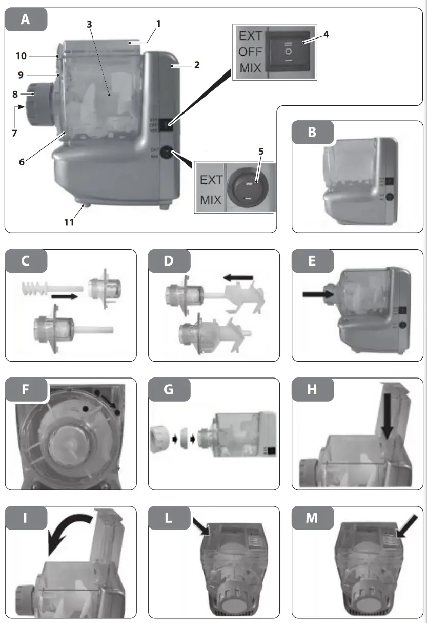 ohmex PAS 2200 Pasta Maker - Fig