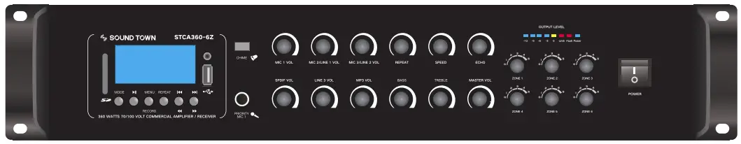 STCA360-6Z Commercial Bluetooth Power Amplifier